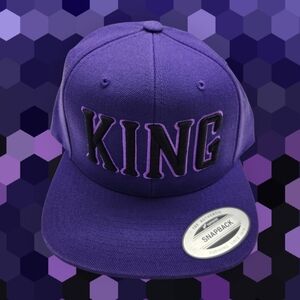 KING Purple and Black Snapback Hat Unisex Fit